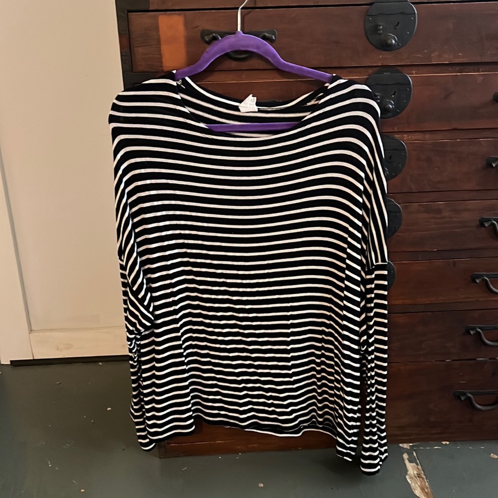 Black and white striped sweater